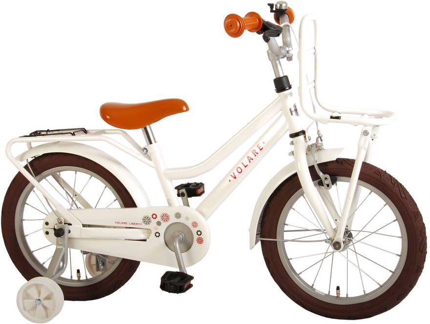 Volare Meisjesfiets Liberty 16 Inch 25, 4 Cm Meisjes Terugtraprem Wit