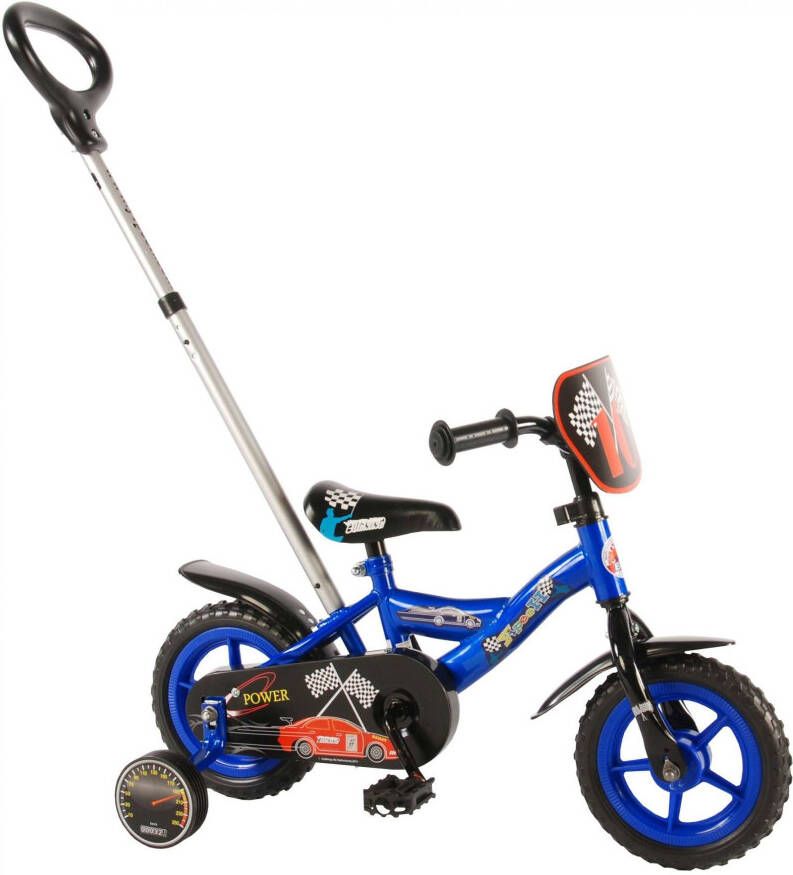 Yipeeh Power Fiets Met Duwstang 10 Inch Blauw