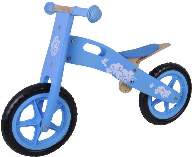 Yipeeh Loopfiets 12 Inch Hout Blauw
