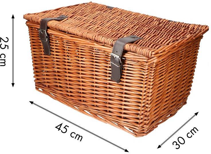 Bicycle Gear Fietsmand bakkersmand Bruin Riet 45 X 30 X 25 Cm