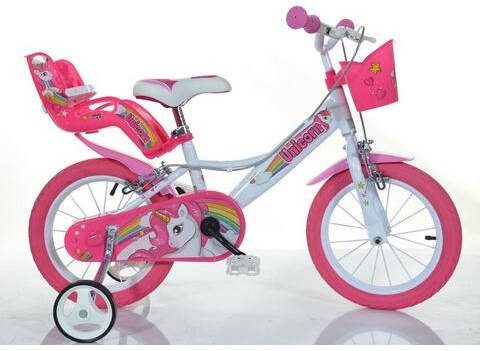 Dino Bikes Kinderfiets Unicorn 16" roze