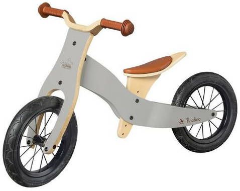 Pinolino ® Loopfiets Oskar loopfiets grijs/naturel om te bouwen tot leren lopen driewieler