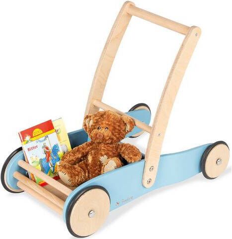 Pinolino ® Loopkar Uli, blauw van hout, made in europe