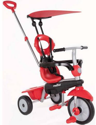 smarTrike ® Driewieler Zoom, rood met zonnedak