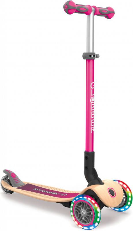 Globber Primo Lights Wood Opvouwbare Tri Scooter