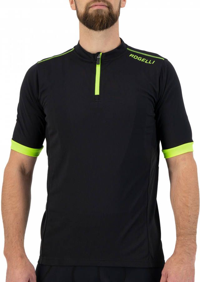 Rogelli fietsshirt Core zwart/neon geel