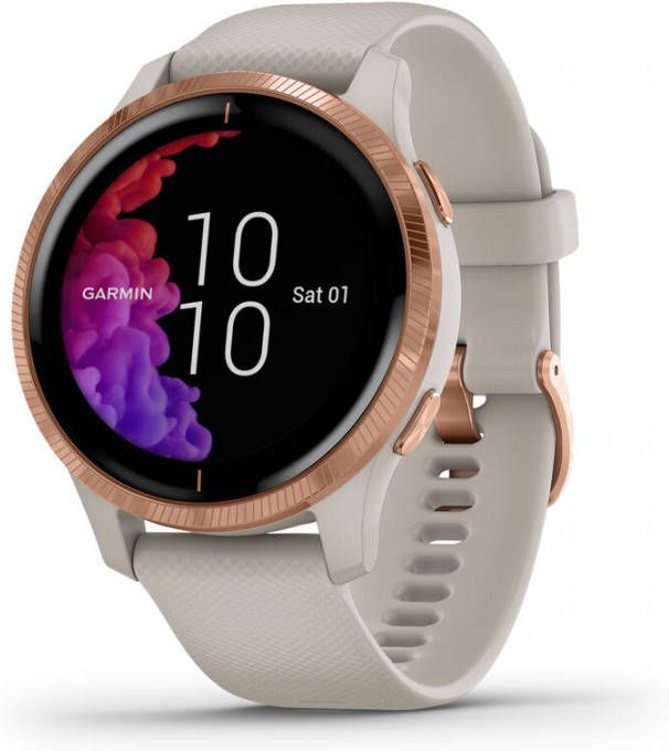 Garmin Venu waterdichte GPS smartwatch 5ATM licht zand/rosÃ©goud
