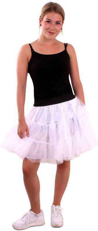 Feestbazaar Petticoat wit 3 laags volwassenen