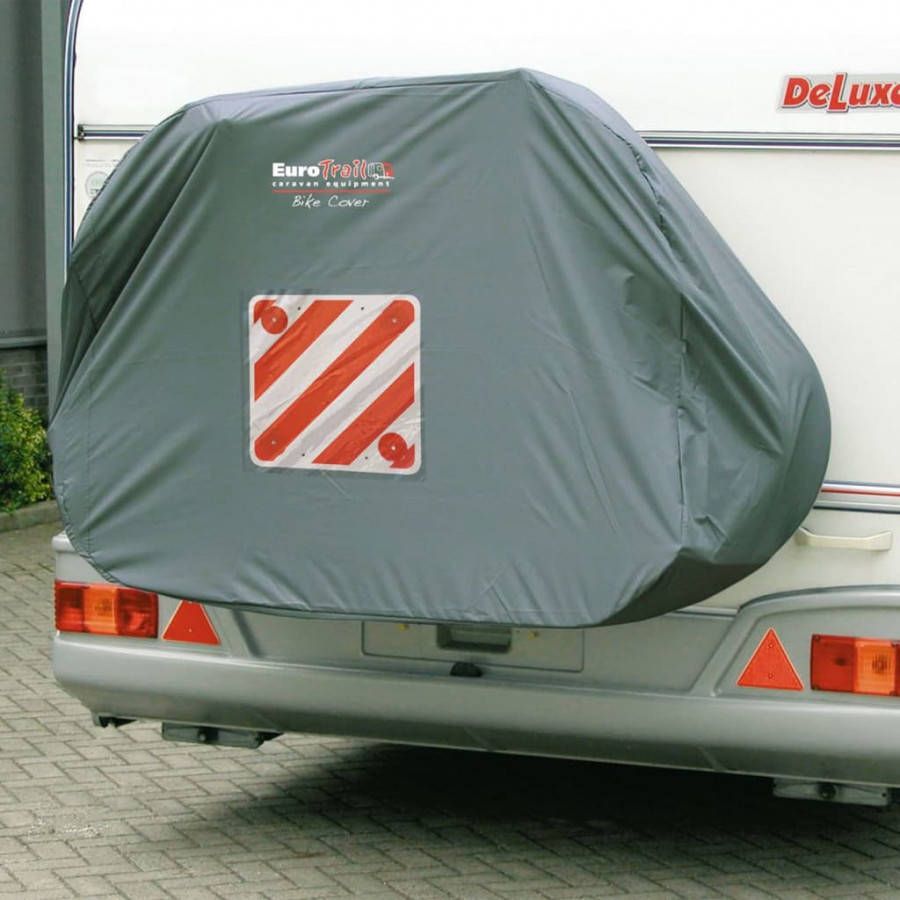 vidaXL Fietsbeschermhoes Transport Voor 4 Fietsen Polyester Grijs