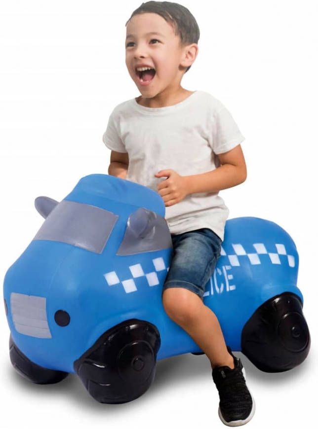Jamara Skippybal politieauto met pomp blauw