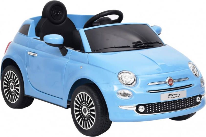 VIDAXL Kinderauto Fiat 500 elektrisch blauw
