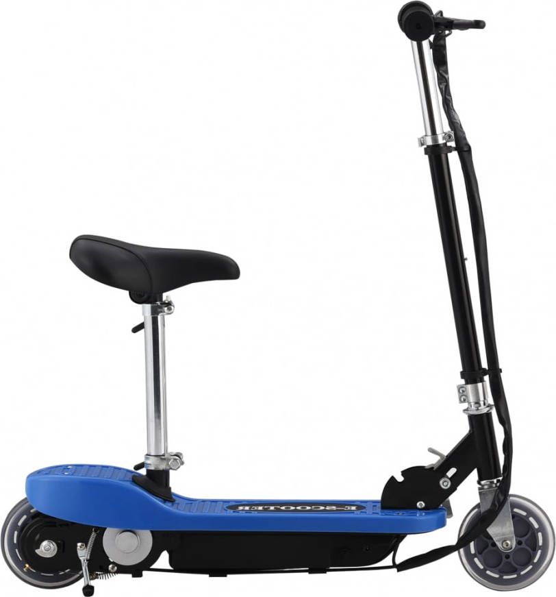 VIDAXL Step elektrisch met zitje 120 W blauw
