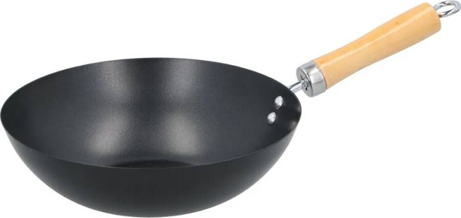alpina Wok Pfoa vrij Houten Handvat Non stick Ø 25 Cm
