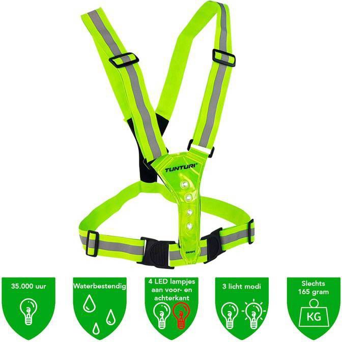 Tunturi X shape Hardloop verlichting gordel Running verlichting Led